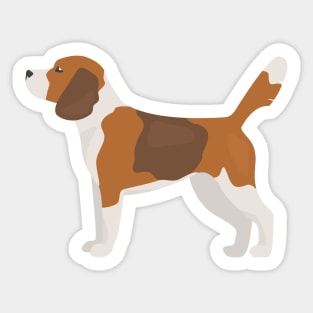 Beagle Dog Standing Sticker